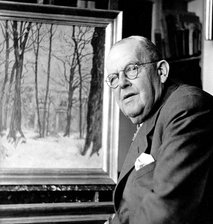 "Fleißigster Verherrlicher Dresdens": Vor 60 Jahren starb der im Vogtland aufgewachsene Maler Fritz Beckert - So problematisch wie Nolde? Der Maler Fritz Beckert mit einem seiner Landschaftsbilder.