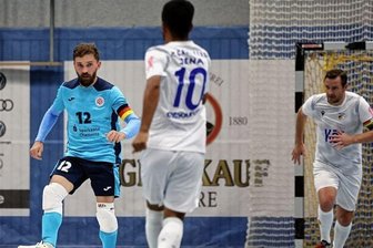 Flippertor leitet glanzlosen Auswärtssieg ein - Auf Torhüter Dmytro Lytvynenko (links), der im Testspiel gegen Carl ZeissJena Kapitän war, konnten sich die Hohenstein-Ernstthaler auch zum Saisonstart in Düsseldorf verlassen.