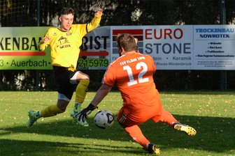 Flöhaer Kicker erleben historisches Debakel - Überrannt: Die Flöhaer Kicker um Ersatzkeeper Pascal Clauß erlebten am Samstag beim VfB Auerbach II ein Debakel. Florian Kay Bochmann setzte dabei mit dem 13:0 den Schlusspunkt.