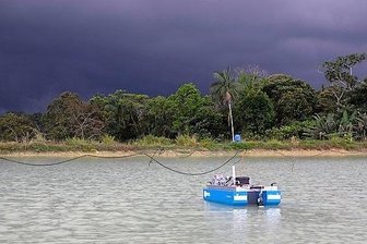Forschungen zum Extremwetter in Europa: Freiberger brechen zum Amazonas auf - Der Mess-Roboter im Einsatz während seiner ersten Forschungsreise im Amazonas (Oktober 2021). 
