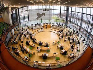 Frankenberg beschäftigt den Sächsischen Landtag -             Blick in den Plenarsaal während einer Sitzung des Sächsischen Landtages.