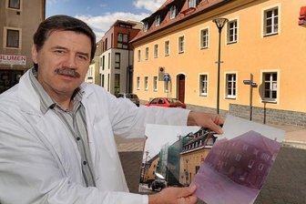 Klaus Stampniok am Frankenberger Markt