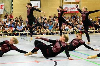 Frankenberg ist die neue Hauptstadt der Tanzgruppen - Die Dancing Sox vom SV Turbine Frankenberg mit ihrer Kür zu "Die Tribute von Panem", Deutsche Meisterschaften DTB-Dance in Frankenberg.