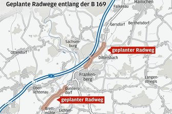 Frankenberg tritt für Radfahrer in die Pedale - In einem gemeinsamen Brief wollen sich Chemnitz, Frankenberg und Hainichen für Radwege entlang der Bundesstraße B 169 aussprechen.