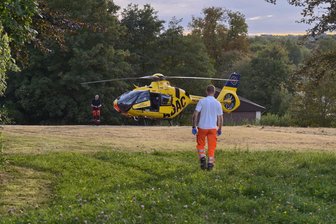 Frankenberg: Was macht denn der Hubschrauber da? - Luftretter des ADAC Sachsen landeten in Frankenberg.