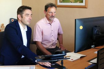 Frankenberg: Wasserexperten stellen die Weichen für die Zukunft - Neu im ZWA: der neue Drebacher Bürgermeister Swen Drechsler (links), hier mit seinem Vorgänger Jens Haustein.