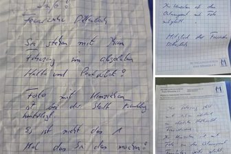 Frankenberg: Weiter Rätselraten um anonymen Zettelschreiber - Einige der anonymen Zettel, die in Dittersbach gefunden wurden.