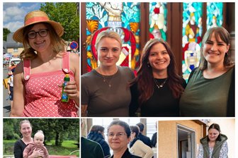 Frauenpower prägt Thalheimer Festwoche - Bei der Vorbereitung der Festwoche im Juni waren viele Frauen federführend. Johanna Stampfer (v. l. oben), Michéle Fankhänel, Celine Weiß, Wiebke Arnold, Julia Nebel mit Tochter Alba, Judith Matzke und Katrin Stampfer.