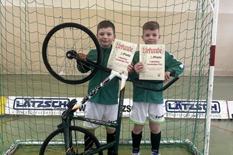 Fraureuther Radball-Nachwuchs lässt in der Landesliga aufhorchen - Noah Teichmann und Alois Hupfer holten etwas überraschend zum Landesliga-Auftakt in der U 13 Platz 2.