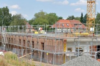An der Lessingstraße in Freiberg entsteht für 5,5 Millionen Euro die Kindertagesstätte "Villa Kunterbunt" mit 140 Plätzen.