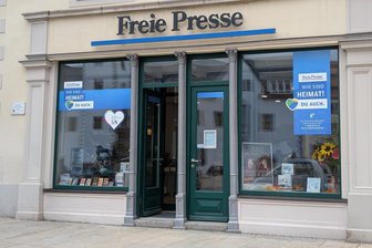 Freiberg: „Freie Presse“-Shop schließt am Mittwoch eher - Der Freie-Presse-Shop am Obermarkt in Freiberg.