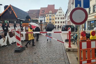 Freiberg freut sich auf die traditionelle Bergparade - Die Bergparade wird hier vor dem Pressehaus über den Obermarkt ziehen.