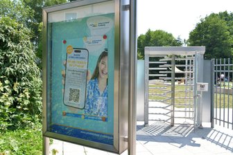 Freiberg: Mit QR-Code ins Johannisbad - Das Freibad des Johannisbades Freiberg kann jetzt mit QR-Code betreten werden.