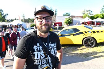 Freiberg: Oldtimer- und Motorradtreffen findet statt - Marco Ritter – hier beim 6. Freiberger US-Car-Meeting – freut sich auf das Oldtimer- und Motorradtreffen in Freiberg.
