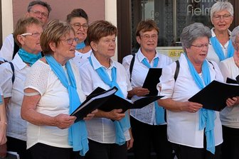 Freiberg singt: Chöre verwandeln Burgstraße in eine Klangmeile - Das Konzert „Freiberg singt“ begann mit Gesang auf der Burgstraße.