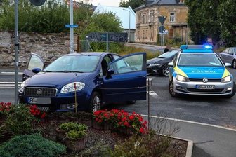 Freiberg: Unfall im Kreisverkehr -