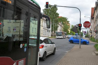 Freiberg: Vier Unfälle in vier Tagen – was steckt dahinter? - Die Kreuzung Frauensteiner Straße/Schönlebestraße in Freiberg hat es offenbar in sich.