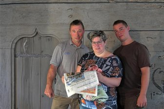 Freiberg: Warum eine Familie aus Großschirma das Pressehaus besichtigte - Tischlermeister Jens Heinrich, seine Frau Katja und sein Sohn Nicklas besichtigten das Pressehaus in Freiberg.