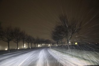 Freiberg: Winterliche Straßenverhältnisse in Teilen von Mittelsachsen - Winterliche Straßenverhältnisse herrschen am Donnerstag auch im Raum Hainichen.