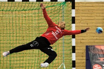 Freiberger finden den Schlüssel - Starker Rückhalt im Tor: Keeper Tino Hensel war am Sonnabend beim 25:18 gegen Apolda einer der Matchwinner bei der HSG. 