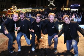 Freiberger Notendealer singen fürs Jugendzentrum "Ufo" - Die fünf Musiker der Freiberger Band Die Notendealer.