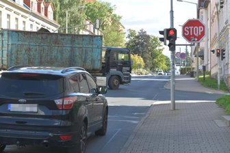 Freibergs „Scherbelberg“: Vorfahrt auf Frauensteiner Straße soll geändert werden - Die Kreuzung Frauensteiner Straße/Schönlebestraße/Peter-Schmohl-Straße soll entschärft werden.