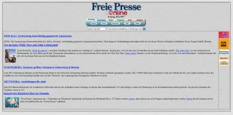 Freie Presse im Internet - von den Anfängen bis heute - 28. November 1996: Die "Freie Presse" geht online.