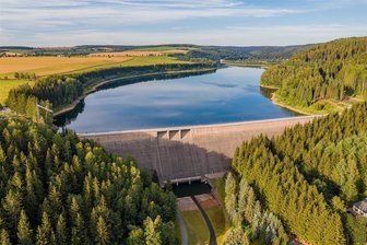 Freier Stauraum in Mittelsachsens Talsperren - Die Talsperre Rauschenbach wird während der Sanierung der Lichtenberger Sperre zur Wasserversorgung der Region genutzt.