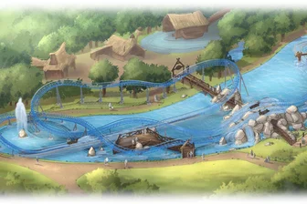 Freizeitpark Plohn lüftet Geheimnis um Weltneuheit - Ausschnitt aus einer Grafik zur Weltneuheit - so könnte es 2026 im Bereich der Teiche in Plohn aussehen.