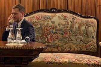 Freundschaftsbriefe nach Moskau: Wie Sachsens Ministerpräsident Putin dankte - Michael Kretschmer reiste 2021 nach Moskau und telefonierte dort mit dem russischen Präsidenten Wladimir Putin.