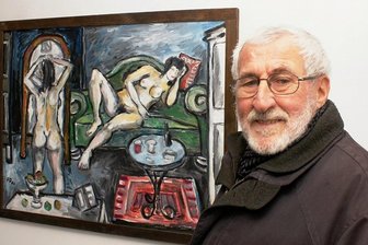Fritz Diedering: Ein langes Künstlerleben - Der Künstler Fritz Diedering vor einigen Jahren in seinem Atelier.