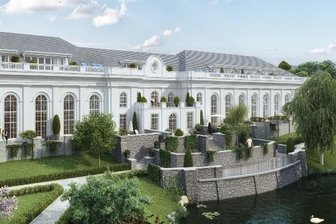 Früher Sportstätte - bald Wohnanlage - Im ehemaligen Haus der Körperkultur sollen 19 große Eigentumswohnungen mit Terrassen zum Pelzmühlenteich entstehen.