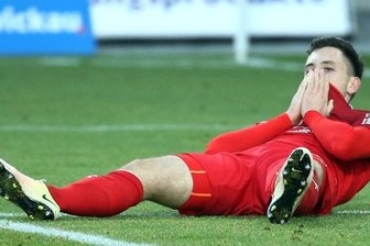 FSV Zwickau 0:1 - war's das schon? - Versiebte Großchancen am Stück: Zwickaus Stürmer Marcel Bär war bitter enttäuscht.
