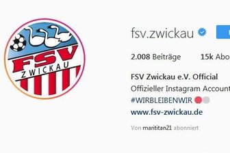 FSV Zwickau in der Social-Media-Tabelle auf Platz 16 -