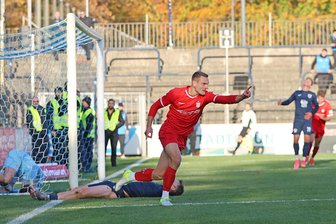 FSV Zwickau: Lucas Albert schafft es als Artist in die Volltreffer-Auswahl - Lucas Albert bejubelt sein Tor zum 2:0-Endstand beim SV Babelsberg.