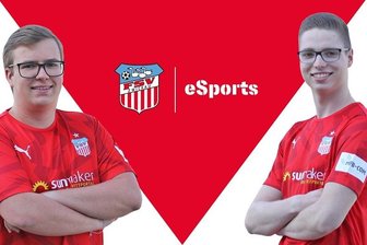 FSV Zwickau präsentiert eigenes FIFA-Team - Sascha Hendel (l.) und Marcel Gramann bilden das neue FIFA-Team des FSV Zwickau.