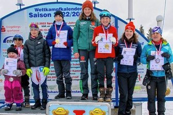 Für Neudorfer ist nach dem Lauf vor dem Lauf - Alt und Jung gemeinsam in der Spur: Emilia Schumann, Fabian Schumann, Maximilian Lohr, Richard Seemann, Hanna Hennig, Julia Schumann, Johanna Barg und Christin Schumann (v. l.). 