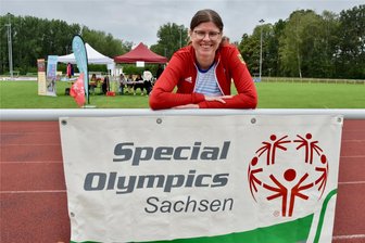 Für Pleißaer Sportlerin geht mit Wettkampf in ihrer Heimat ein Herzenswunsch in Erfüllung - Frances Kreßner kurz vor ihrem Start bei den ersten Special Olympics in Limbach-Oberfrohna.