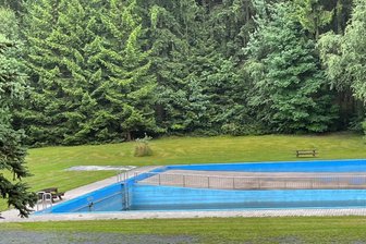 Für Waldbad-Rettung: Triebel schaufelt Geld frei - Die Badesaison 2025 ist ausgefallen, weil das Wasser aus dem Becken wegfloss.