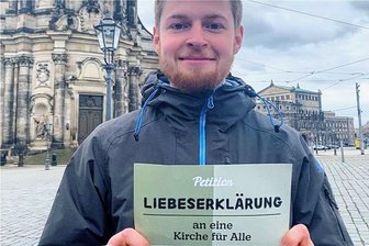 Für weibliche Pfarrer und Homo-Ehe - Chemnitzer Student will mit "Liebeserklärung" die Katholische Kirche revolutionieren - Jung, katholisch, rebellisch: Clemens Kannegießer aus Chemnitz will mit einer Petition an jahrhundertealten Regeln der Katholischen Kirche rütteln. Foto: C. Kannegießer