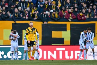 Enttäuschte Gesichter gab es bei dem Dresdnern nach dem 0:1 in der Nachspielzeit der ersten Halbzeit.