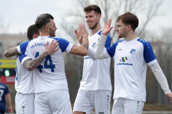 Fußball-Landesliga: So lief das erste Punktspiel des VfB Empor Glauchau beim Dresdner SC nach dem Einzug ins Pokalhalbfinale - Die Fußballer des VfB Empor Glauchau – hier beim Heimsieg gegen Motor Marienberg – haben weiter allen Grund zu jubeln.