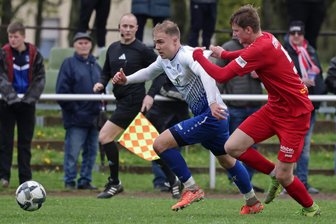 Fußball-Oberliga: VfB Empor Glauchau will Siegesserie in der Oberlausitz starten - Luis Werrmann (links), gegen Grimma doppelt erfolgreich, ist Glauchaus bester Torschütze in dieser Saison.