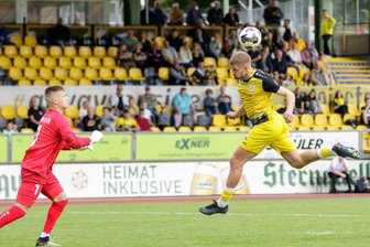 Fußball-Oberliga: VFC Plauen wartet seit fast einem halben Jahr auf einen Heimsieg - Johan Martynets köpft frei vor dem Gästetor. Später sorgte er per Freistoß für den Ausgleich.