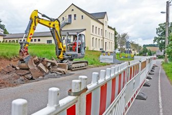 Fußwegbau sorgt für Sperrung - 