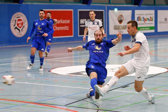 Futsal-Bundesliga: Hohenstein-Ernstthal erwartet Gegner mit Überraschungspotential und sucht nach Verstärkung - Für Leistungsträger Oleksandr Sorokin (r.), der verletzt ausfällt, sucht HOT 05 Ersatz.