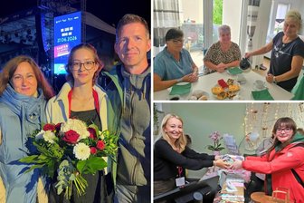 Gänsehaut, Glücksmomente, große Gesten: Welche Geschichten „Freie Presse“-Reporter aus Westsachsen 2025 bewegt haben - Emotionale Momente 2025: Familie Igel aus Zwickau-Planitz, Bärbel Schlüssler (oben re.) mit ihren Freundinnen und Lilly Hofmann (unten re.) in ihrem Buchladen.