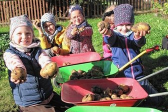 Gärtner holen reiche Ernte ein - 