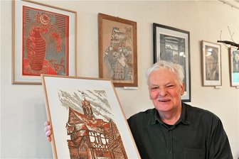 Gärtnerhaus Mylau zeigt Linolschnitte von Michael Lebek - Michael Lebek, der im Gärtnerhaus Mylau bereits Fotos zeigte, stellt diesmal dort seine Linolschnitte aus. Mit denen begann eigentlich seine künstlerische Laufbahn. 