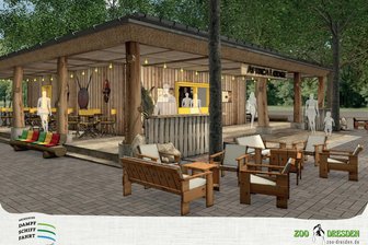 Gastro-Offensive im Zoo Dresden: Berühmte Weiße Flotte investiert Millionenbetrag - So soll die Africa Lodge im Dresdner Zoo künftig einmal aussehen.